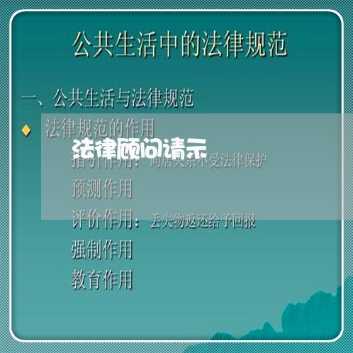 法律顾问请示 法律顾问请示