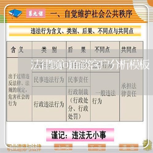 法律顾问面谈客户分析模板