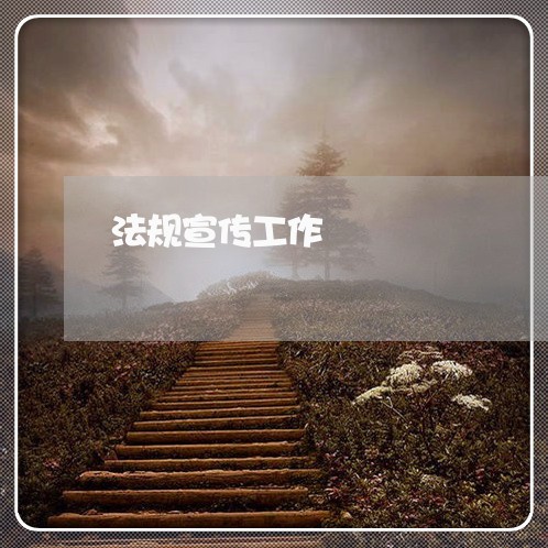 法规宣传工作 法规宣传工作