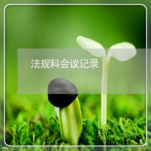 法规科会议记录 法规科会议记录