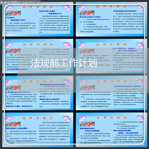 法规部工作计划 法规部工作计划