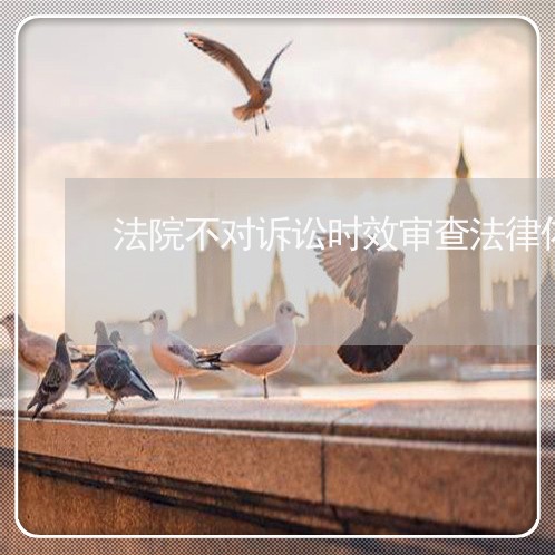 法院不对诉讼时效审查法律依据 法院不对诉讼时效审查法律依据