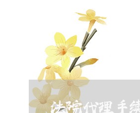 法院代理手续怎么写 法院代理手续怎么写