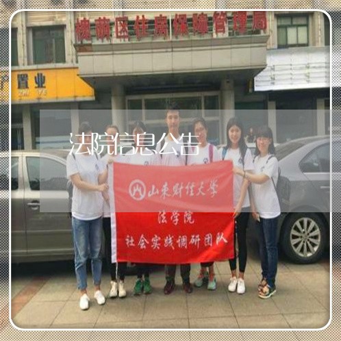 法院信息公告 法院信息公告