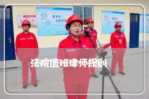 法院值班律师规则 法院值班律师规则