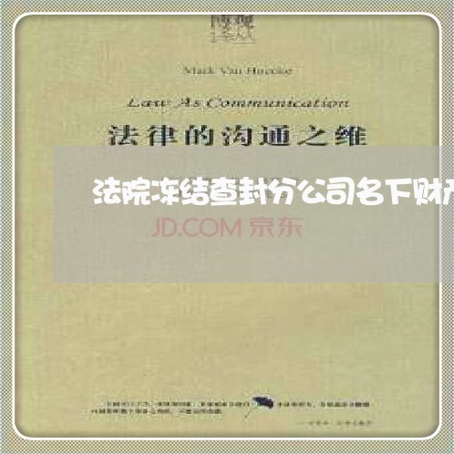 法院冻结查封分公司名下财产 法院冻结查封分公司名下财产