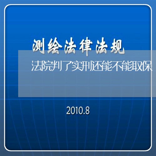 法院判了实刑还能不能取保