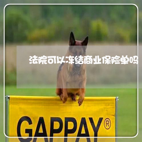 法院可以冻结商业保险单吗 法院可以冻结商业保险单吗