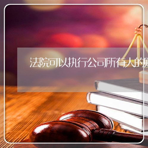 法院可以执行公司所有人的财产 法院可以执行公司所有人的财产