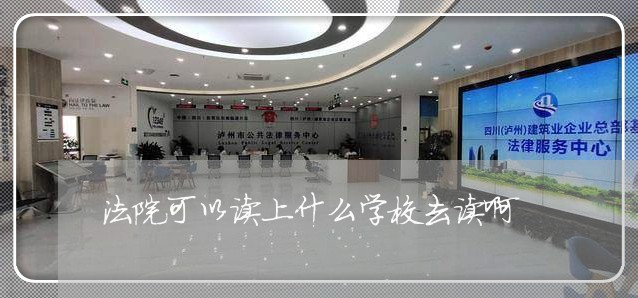 法院可以读上什么学校去读啊