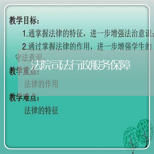 法院司法行政服务保障