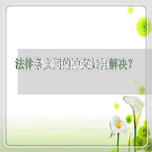 法院商议庭的作用 法院商议庭的作用