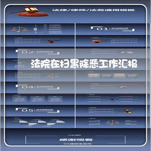 法院在扫黑除恶工作汇报