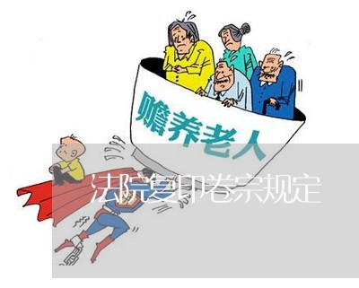 法院复印卷宗规定 法院复印卷宗规定