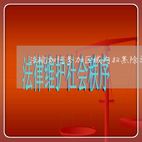 法院如何参加区域内扫黑除恶