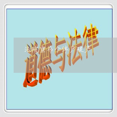 法院宣布个体户破产