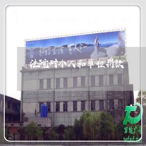 法院对个人和单位罚款