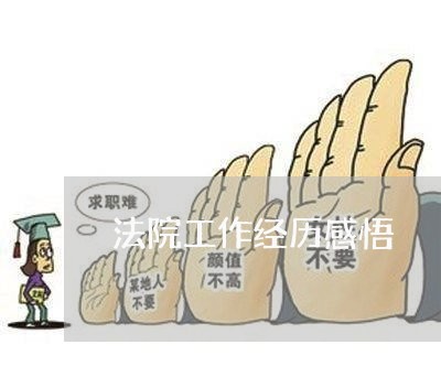 法院工作经历感悟