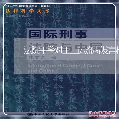 法院干警对王三运流毒发言材料