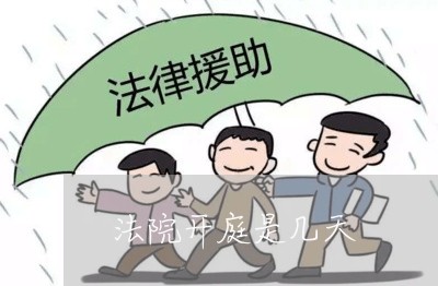 法院开庭是几天