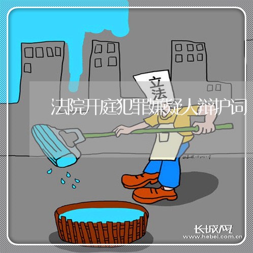 法院开庭犯罪嫌疑人辩护词