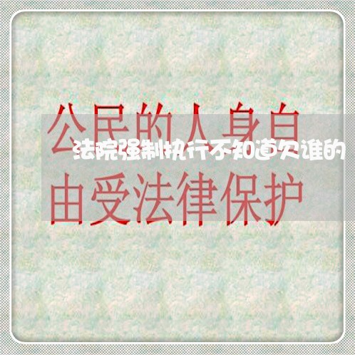 法院强制执行不知道欠谁的 法院强制执行不知道欠谁的