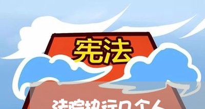 法院执行几个人