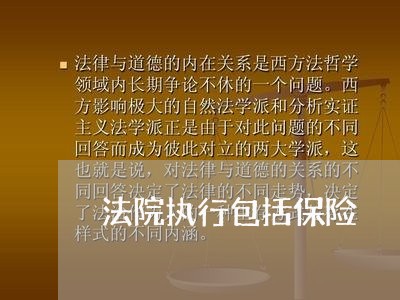 法院执行包括保险 法院执行包括保险