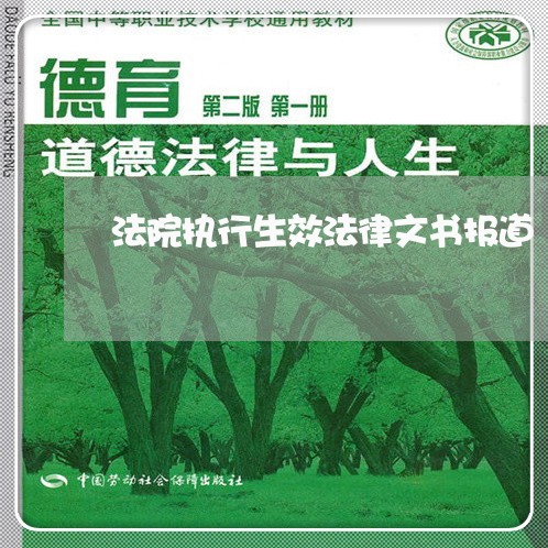 法院执行生效法律文书报道