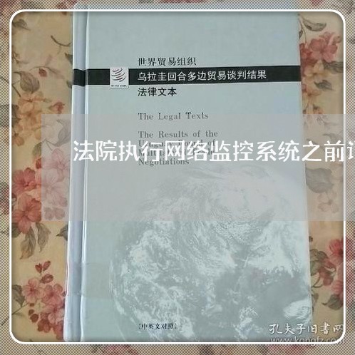 法院执行网络监控系统之前记录 法院执行网络监控系统之前记录