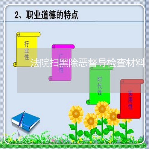 法院扫黑除恶督导检查材料
