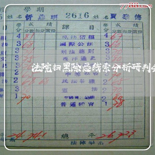 法院扫黑除恶线索分析研判会