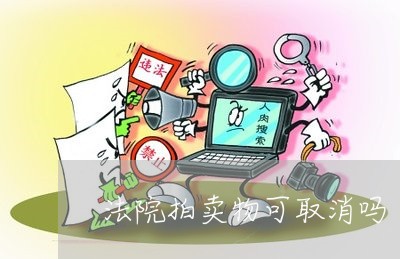 法院拍卖物可取消吗