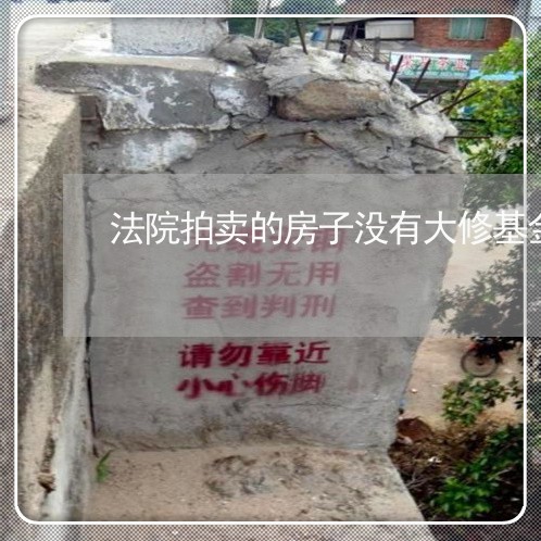 法院拍卖的房子没有大修基金票据 法院拍卖的房子没有大修基金票据