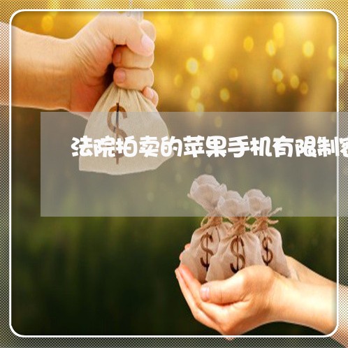法院拍卖的苹果手机有限制密码