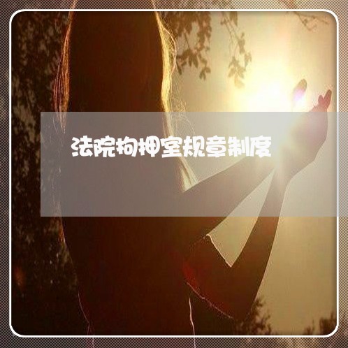 法院拘押室规章制度 法院拘押室规章制度