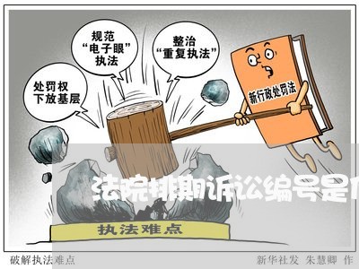 法院排期诉讼编号是什么意思