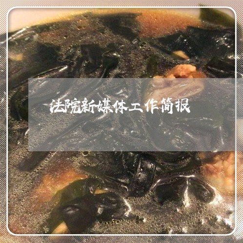 法院新媒体工作简报 法院新媒体工作简报