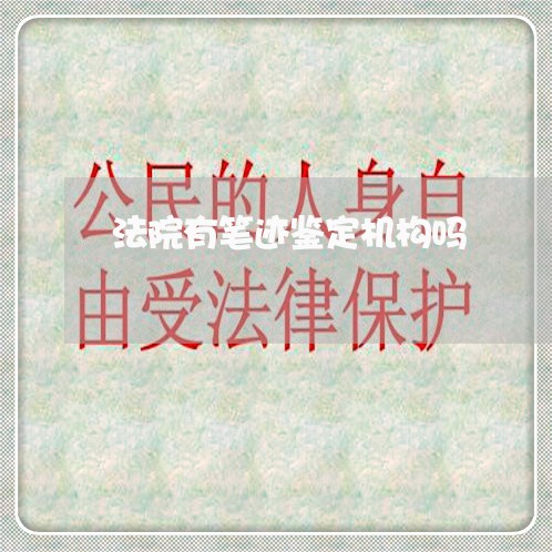 法院有笔迹鉴定机构吗
