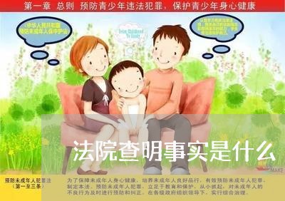 法院查明事实是什么 法院查明事实是什么