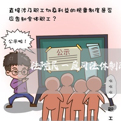 法院民一庭司法体制改革的调研