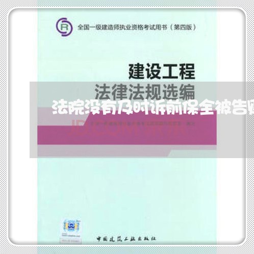 法院没有及时诉前保全被告财产 法院没有及时诉前保全被告财产