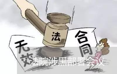 法院涉黑部署会议 法院涉黑部署会议