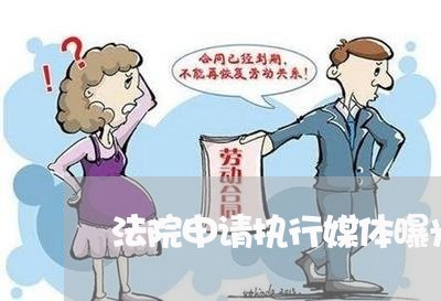 法院申请执行媒体曝光 法院申请执行媒体曝光