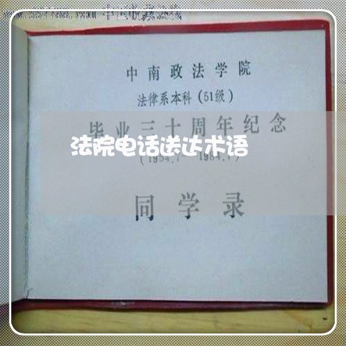 法院电话送达术语 法院电话送达术语
