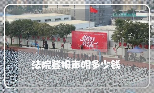法院登报声明多少钱