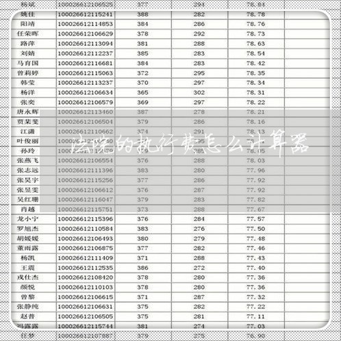 法院的执行费怎么计算器 法院的执行费怎么计算器