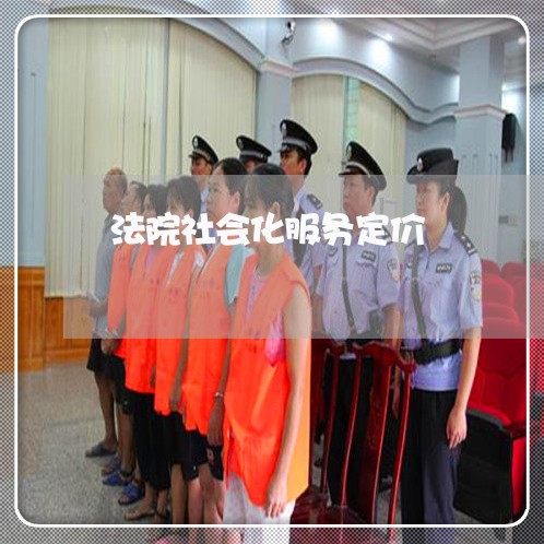 法院社会化服务定价 法院社会化服务定价