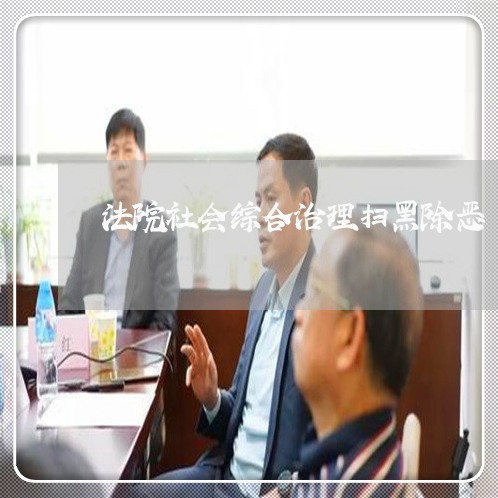 法院社会综合治理扫黑除恶