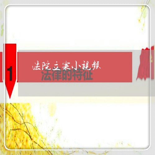 法院立案小视频